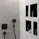 XtraStoris Minimalistic Wall Niche Frameless 12''x 12''x 4''  in Matte Black