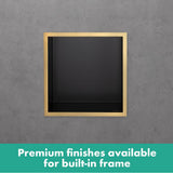 XtraStoris Individual Wall Niche Brushed Stainless Steel with Design Frame 12''x 12''x 4''  in Brushed Bronze