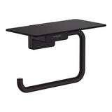 Hansgrohe - AddStoris Toilet Paper Holder with Shelf in Matte Black - Matte Black