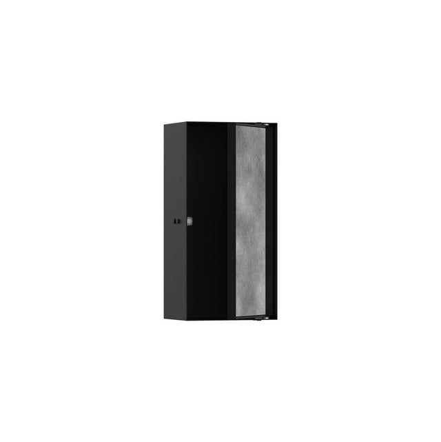 Hansgrohe - XtraStoris Rock Wall Niche with Tileable Door 12''x 6''x 4'' in Matte Black - Matte Black