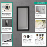 XtraStoris Individual Wall Niche Matte White with Design Frame 12''x 6''x 4''  in Brushed Bronze