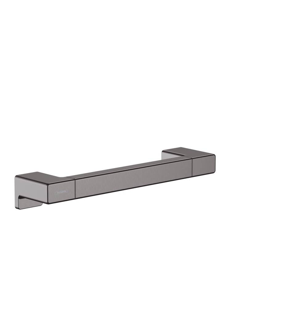 Hansgrohe - AddStoris Towel Bar, 12'' in Brushed Black Chrome - Brushed Black Chrome