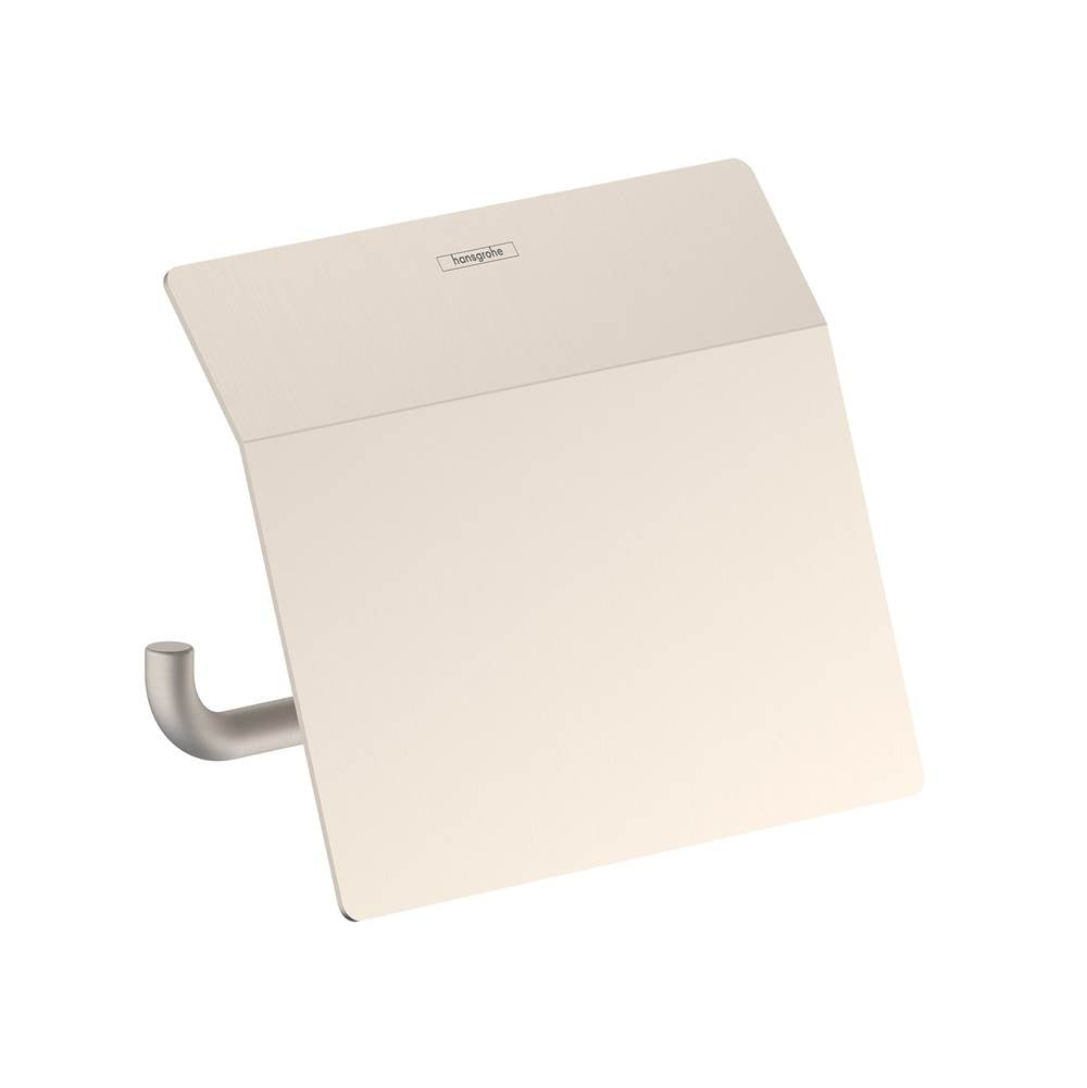 Hansgrohe - AddStoris Toilet Paper Holder with Cover in Brushed Nickel - Brushed Nickel