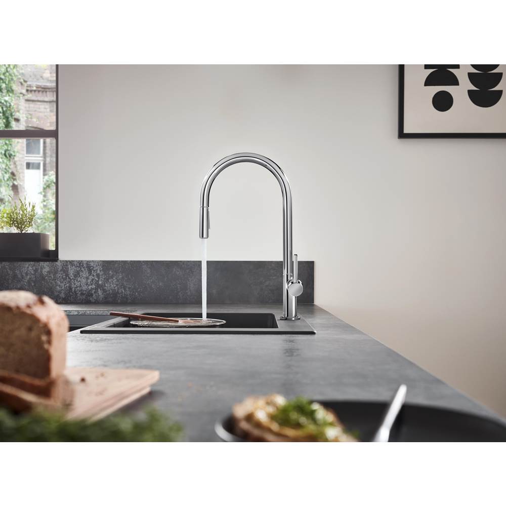 Talis N HighArc Kitchen Faucet, O-Style 2-Spray Pull-Down, 1.75 GPM in Chrome