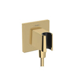 Hansgrohe - FixFit E Wall Outlet with Handshower Holder in Polished Gold Optic - Polished Gold Optic