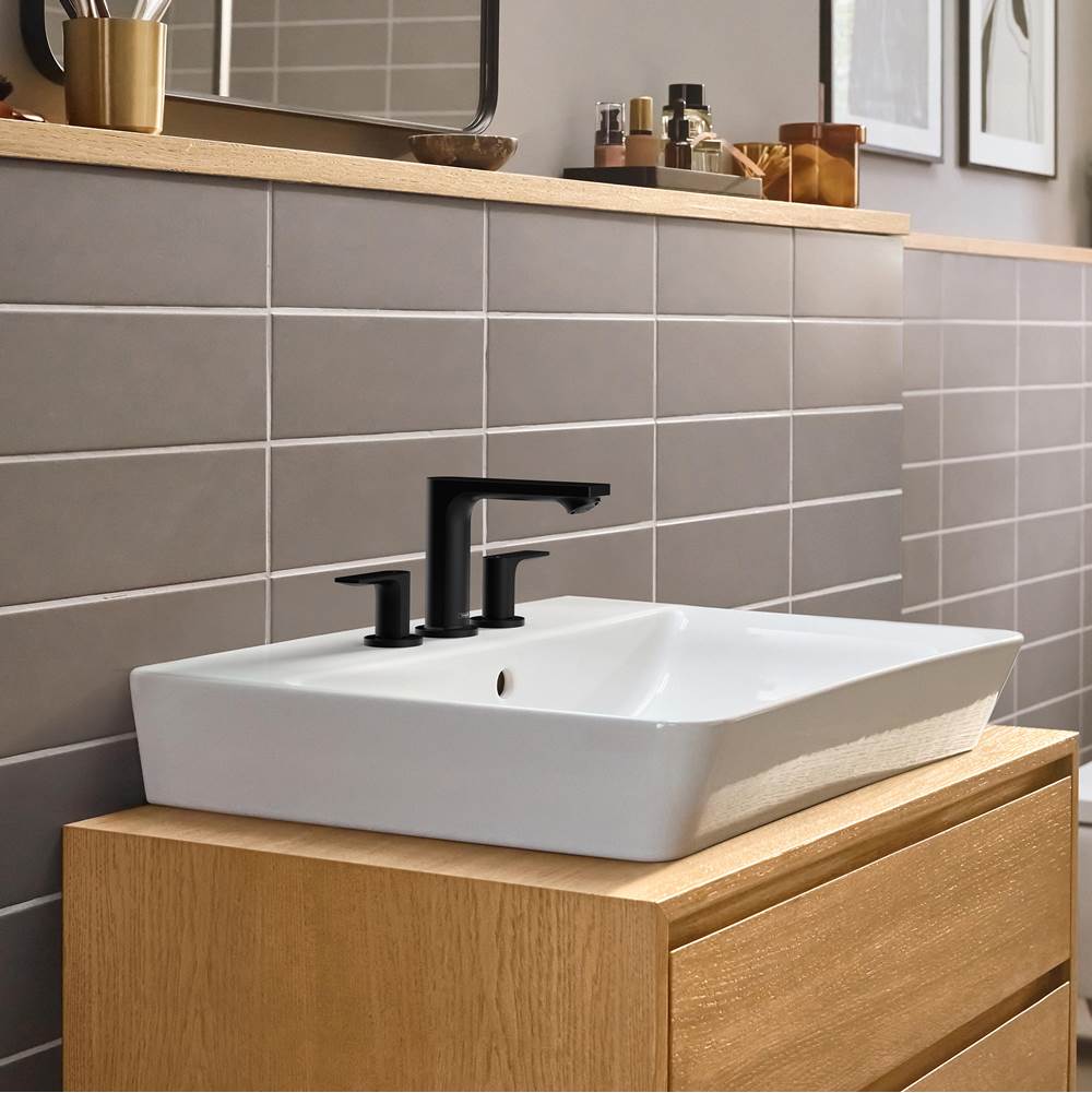 Rebris E Widespread Faucet 110 with Pop-Up Drain, 1.2 GPM in Chrome