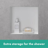 XtraStoris Minimalistic Wall Niche Frameless 12''x 12''x 4''  in Matte Black