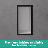 XtraStoris Individual Wall Niche Matte White with Design Frame 12''x 6''x 4''  in Brushed Bronze