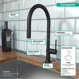 Talis N HighArc Kitchen Faucet, O-Style 2-Spray Pull-Down, 1.5 GPM in Chrome