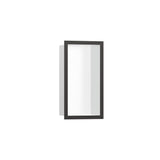 Hansgrohe - XtraStoris Individual Wall Niche Matte White with Design Frame 12''x 6''x 4''  in Brushed Black Chrome - Brushed Black Chrome