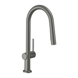 Hansgrohe - Talis N HighArc Kitchen Faucet, A-Style, 2-Spray Pull-Down, 1.75 GPM in Brushed Black Chrome - Brushed Black Chrome