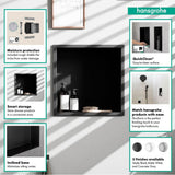 XtraStoris Original Wall Niche with Integrated Frame 12''x 12''x 4''  in Concrete Grey
