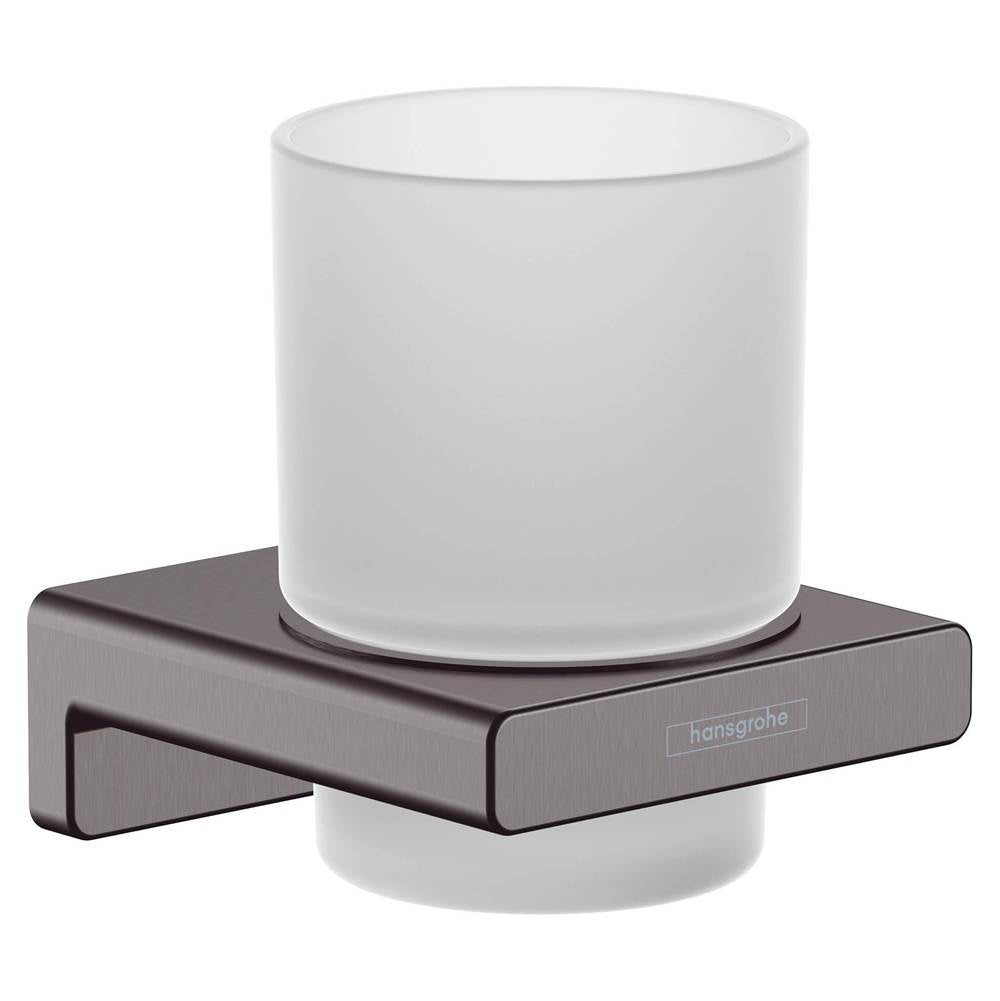 Hansgrohe - AddStoris Tumbler in Brushed Black Chrome - Brushed Black Chrome