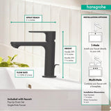 Rebris S Single-Hole Faucet 110 with Pop-Up Drain, 1.2 GPM in Chrome