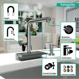 Aquno Select Kitchen Faucet, 2-Spray Pull-Out, 1.75 GPM in Chrome