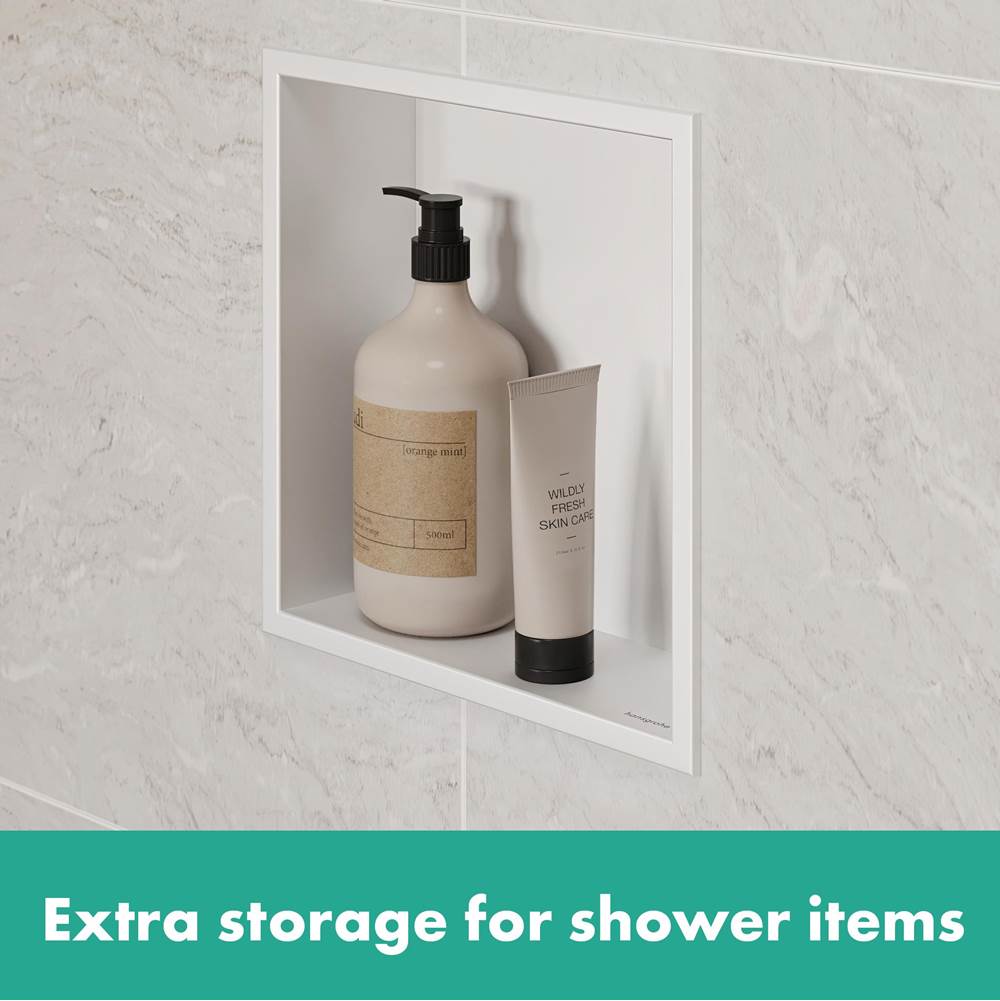 XtraStoris Original Wall Niche with Integrated Frame 12''x 12''x 4''  in Concrete Grey