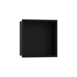 Hansgrohe - XtraStoris Individual Wall Niche Matte Black with Design Frame 12''x 12''x 4'' in Matte Black - Matte Black