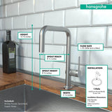 Talis N Kitchen Faucet, U-Style 1-Spray, 1.5 GPM in Chrome