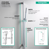 Pulsify S Wallbar Set 100 1-Jet 24'', 1.75 GPM in Chrome