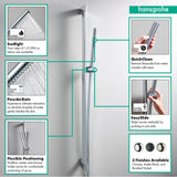 Pulsify S Wallbar Set 100 1-Jet 24'', 1.75 GPM in Chrome