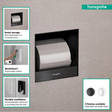 XtraStoris Original Recessed Toilet Paper Holder 6''x 6''x 5.5'' in Matte Black
