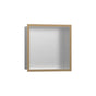Hansgrohe - XtraStoris Individual Wall Niche Brushed Stainless Steel with Design Frame 12''x 12''x 4''  in Brushed Bronze - Brushed Bronze