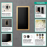 XtraStoris Individual Wall Niche Matte Black with Design Frame 12''x 6''x 4'' in Brushed Bronze