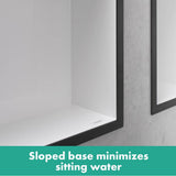 XtraStoris Individual Wall Niche Matte White with Design Frame 12''x 6''x 4''  in Brushed Bronze