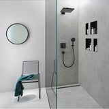 XtraStoris Minimalistic Wall Niche Frameless 12''x 12''x 4''  in Matte Black