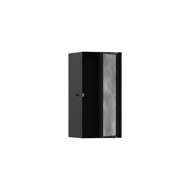 Hansgrohe - XtraStoris Rock Wall Niche with Tileable Door 12''x 6''x 5.5'' in Matte Black - Matte Black