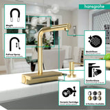 Aquno Select Kitchen Faucet, 2-Spray Pull-Out, 1.75 GPM in Chrome