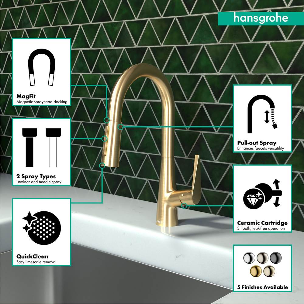 Talis S Prep Kitchen Faucet, 2-Spray Pull-Down, 1.75 GPM in Chrome