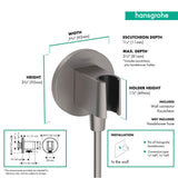 FixFit S Wall Outlet with Handshower Holder in Chrome