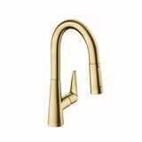 Hansgrohe - Talis S Prep Kitchen Faucet, 2-Spray Pull-Down, 1.75 GPM in Brushed Gold Optic - Brushed Gold Optic