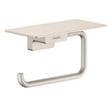 Hansgrohe - AddStoris Toilet Paper Holder with Shelf in Brushed Nickel - Brushed Nickel