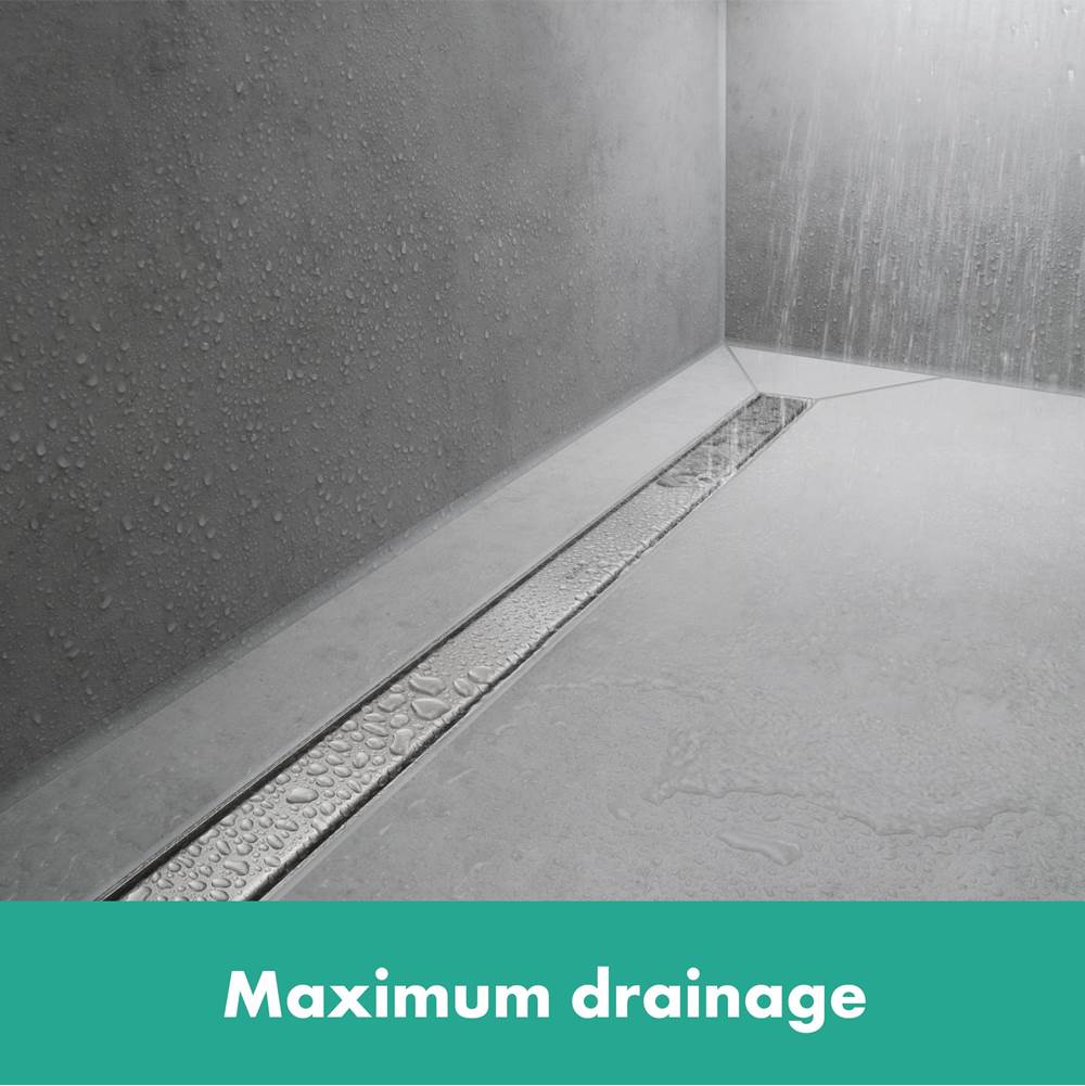 RainDrain Match Trim for 47 1/4'' Rough with Height Adjustable Frame in Chrome