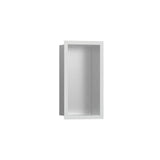 Hansgrohe - XtraStoris Individual Wall Niche Brushed Stainless Steel with Design Frame 12''x 6''x 4''  in Matte White - Matte White