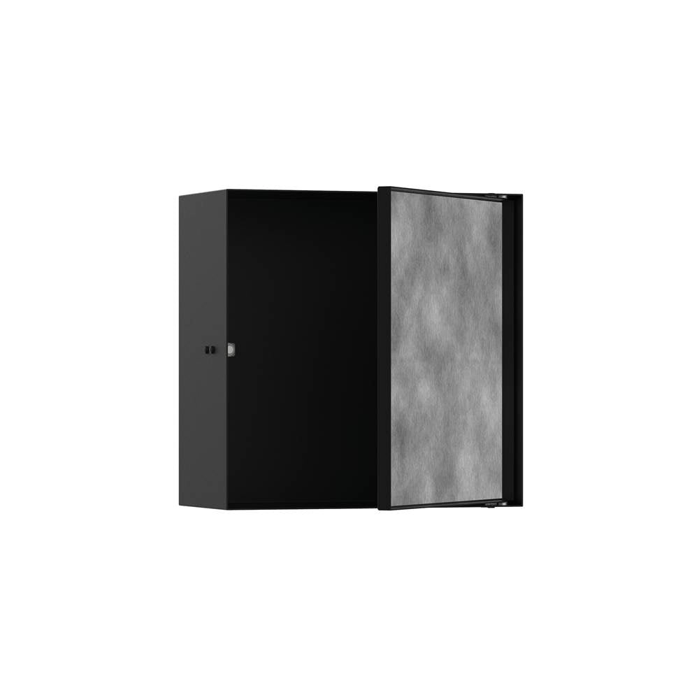 Hansgrohe - XtraStoris Rock Wall Niche with Tileable Door 12''x 12''x 5.5'' in Matte Black - Matte Black
