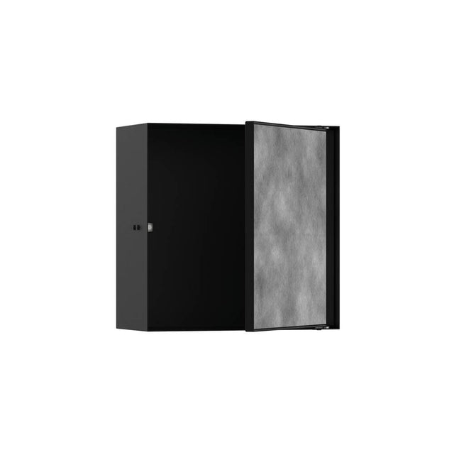 Hansgrohe - XtraStoris Rock Wall Niche with Tileable Door 12''x 12''x 5.5'' in Matte Black - Matte Black