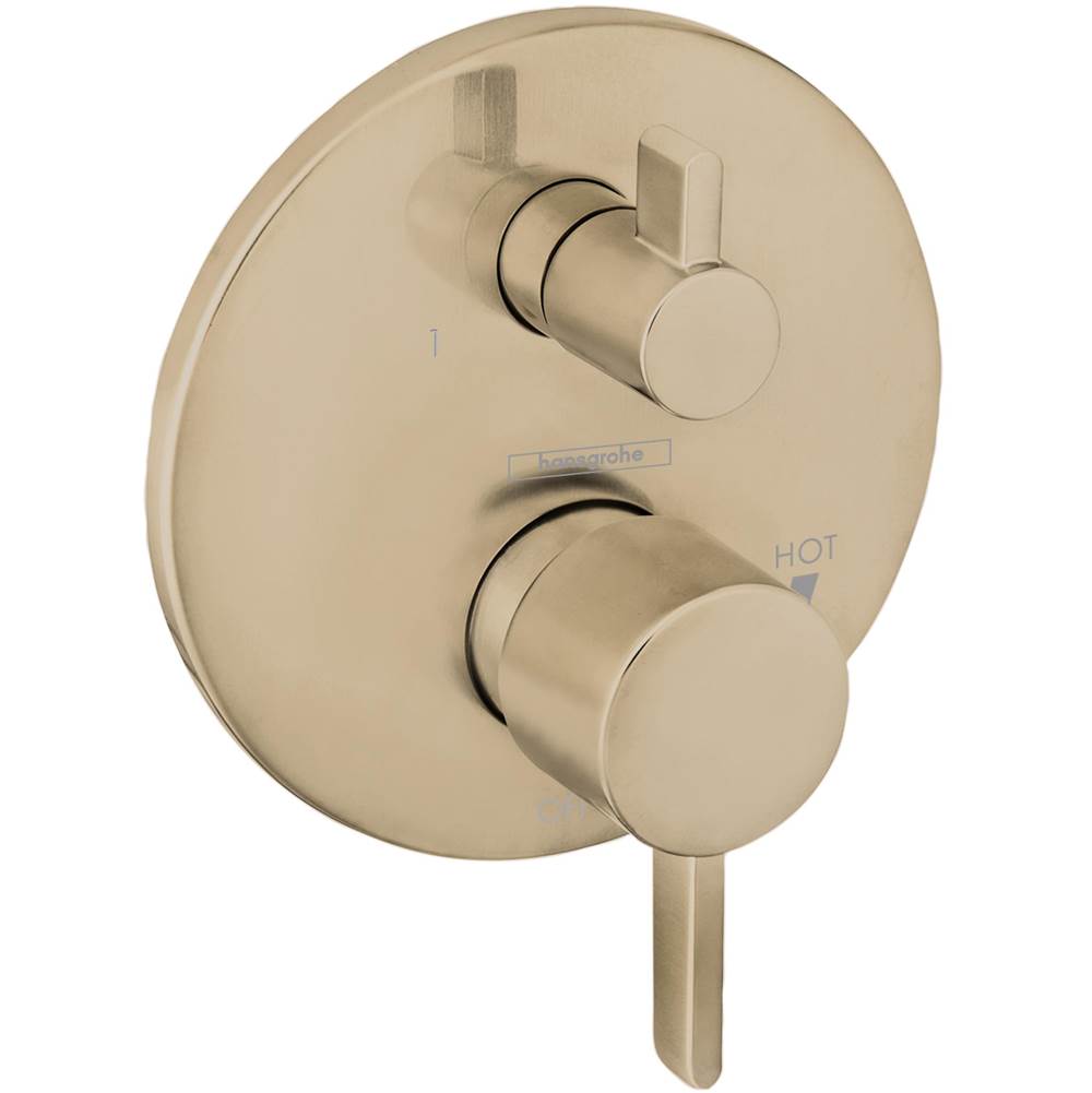 Hansgrohe - EcoStat Pressure Balance Trim S with Diverter in Brushed Bronze - Brushed Bronze