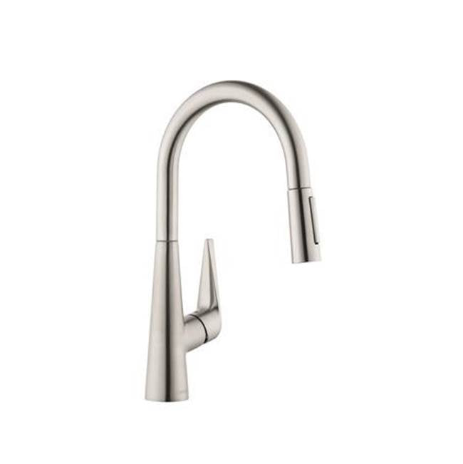 Hansgrohe - Talis S HighArc Kitchen Faucet, 2-Spray Pull-Down, 1.75 GPM in Steel Optic - Steel Optic