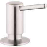 Hansgrohe - Soap Dispenser, Contemporary in Steel Optic - Steel Optic