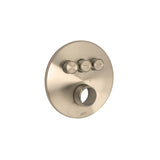 Huntington Brass - Three Button Push Button Valve Faceplate - PVD Satin Brass