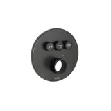 Huntington Brass - Three Button Push Button Valve Faceplate - Matte Black
