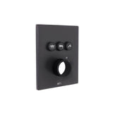 Huntington Brass - Three Button Push Button Valve Faceplate - Matte Black