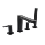 Huntington Brass - 4-Hole Roman Tub Filler Faucet - Matte Black