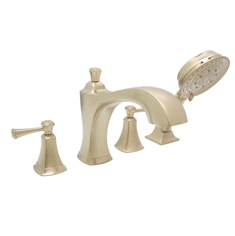 Huntington Brass - 4-Hole Roman Tub Filler Faucet - PVD Satin Brass