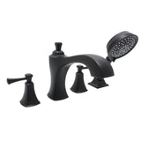 Huntington Brass - 4-Hole Roman Tub Filler Faucet - Matte Black