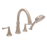 Huntington Brass - 4-Hole Roman Tub Filler Faucet - PVD Satin Nickel