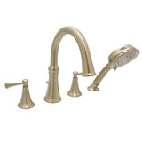 Huntington Brass - 4-Hole Roman Tub Filler Faucet - PVD Satin Brass